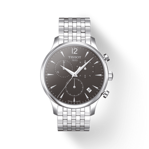 Tissot T Classic Tradition Chronograph Black Dial Silver Steel Strap Watch For Men - T063.617.11.067.00 Buy Now By Tissot
