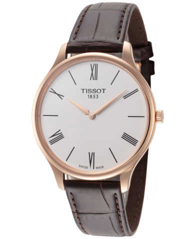 Tissot Tradition 5.5 White Dial Brown Leather Strap Watch for Men - T063.409.36.018.00 Buy Now By Tissot