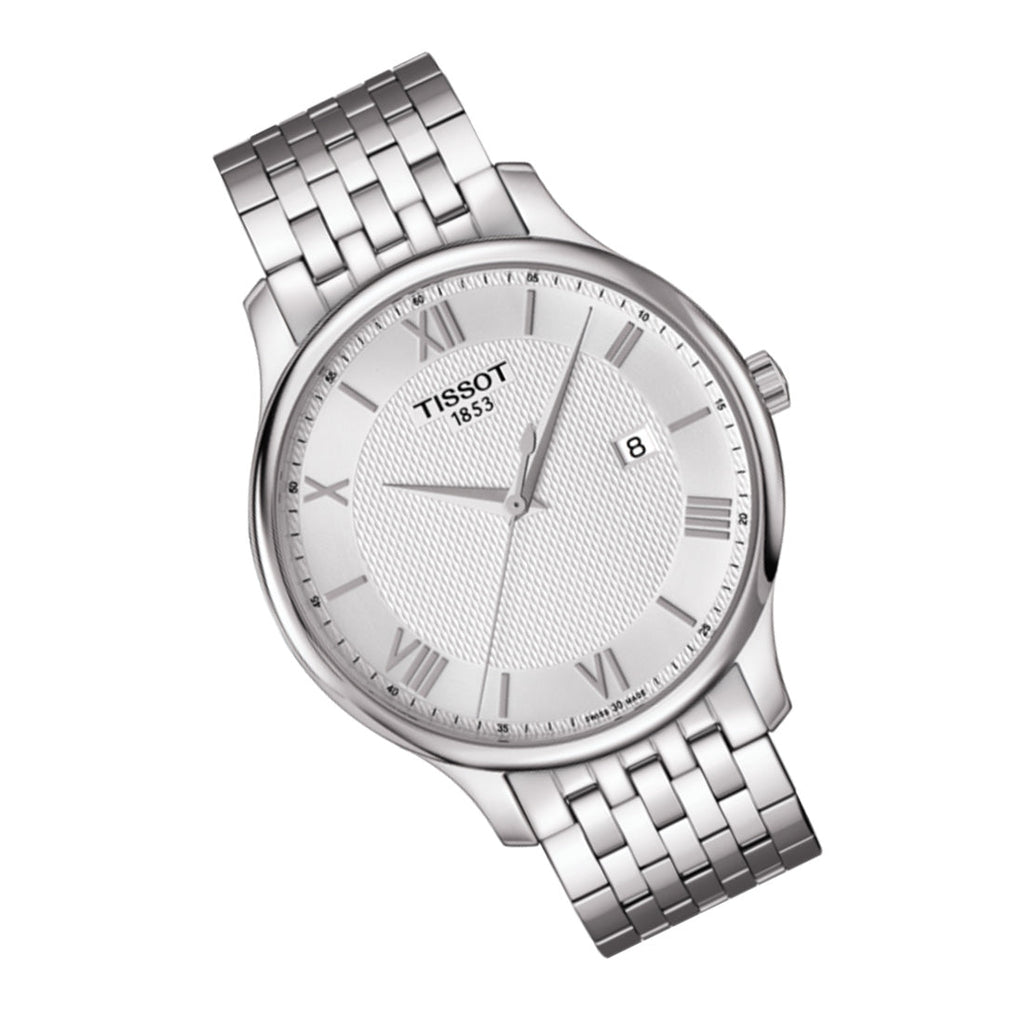 Tissot T Classic Tradition Silver Dial Silver Steel Strap Watch For Men - T063.610.11.038.00 Buy Now By Tissot