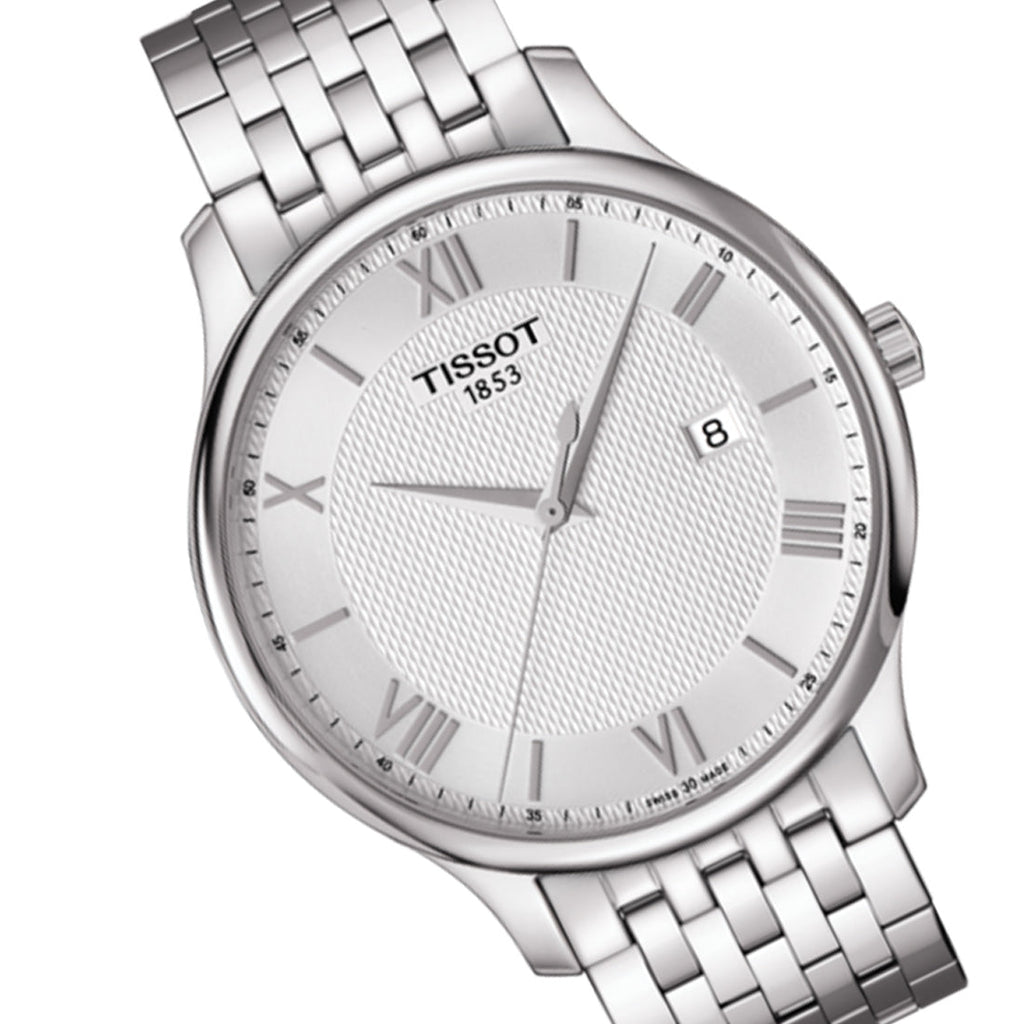 Tissot T Classic Tradition Silver Dial Silver Steel Strap Watch For Men - T063.610.11.038.00 Buy Now By Tissot