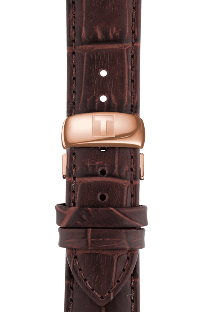 Tissot T Classic Tradition Chronograph White Dial Brown Leather Strap Watch For Men - T063.617.36.037.00 Buy Now By Tissot