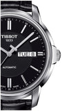 Tissot Automatics III Day Date Black Dial Black Leather Strap Watch For Men - T065.430.16.051.00 Buy Now By Tissot