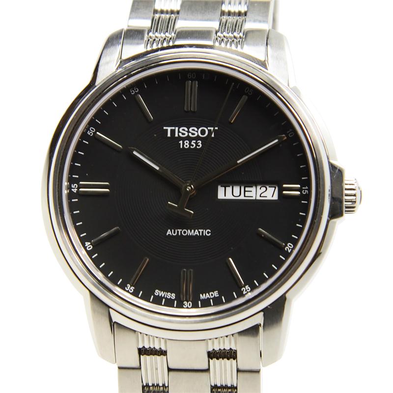 Tissot Automatics III Black Dial Silver Steel Strap Watch For Men - T065.430.11.051.00 Buy Now By Tissot