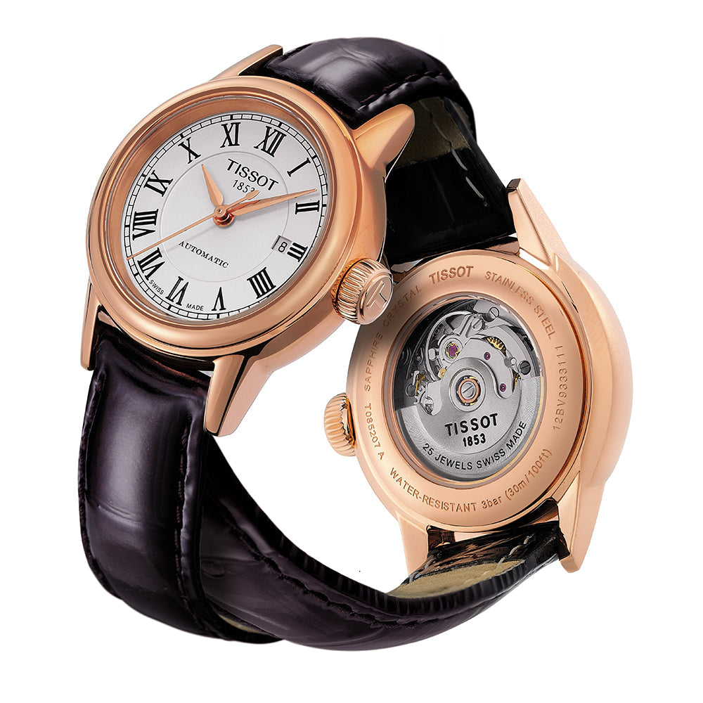 Tissot T Classic Carson White Dial Brown Leather Strap Watch For Women - T085.207.36.013.00 Buy Now By Tissot