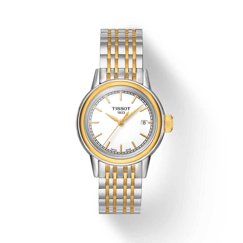 Tissot Carson Steel Lady White Dial Quartz Watch For Women - T085.210.22.011.00 Buy Now By Tissot