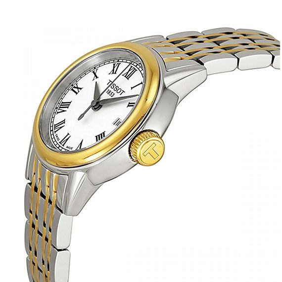 Tissot Carson Lady White Dial Two Tone Steel Strap Watch For Women - T085.210.22.013.00 Buy Now By Tissot