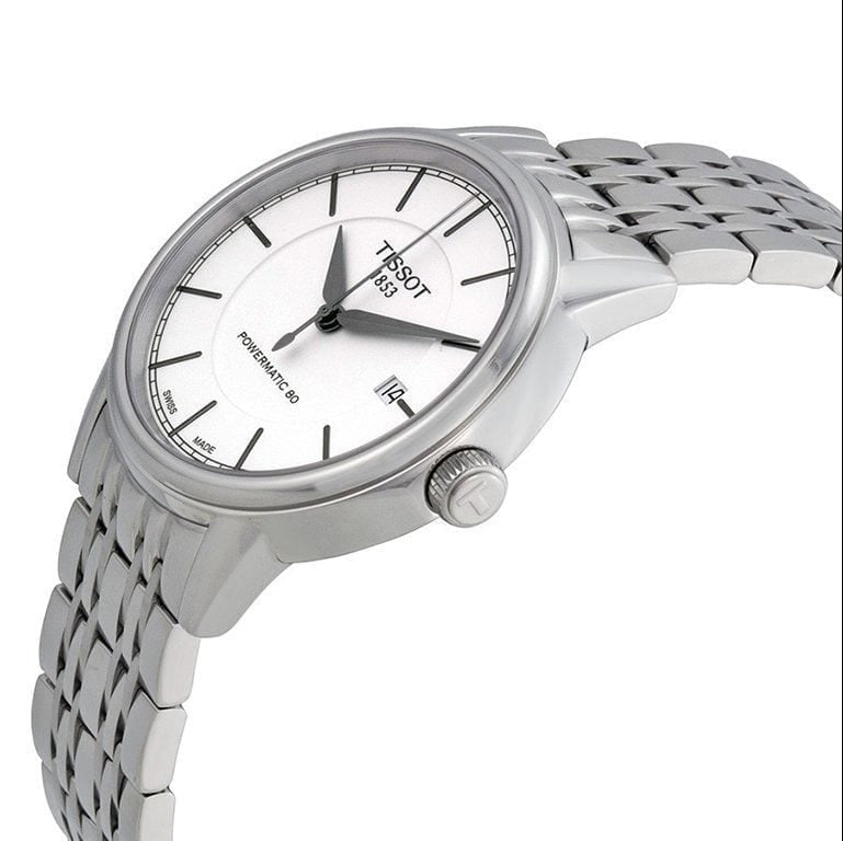 Tissot Carson Powermatic 80 Silver Dial Silver Steel Strap Watch For Men - T085.407.11.011.00 Buy Now By Tissot