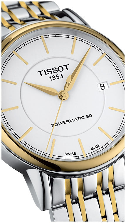 Tissot T Classic Carson Automatic White Dial Two Tone Steel Strap Watch for Men - T085.407.22.011.00 Buy Now By Tissot