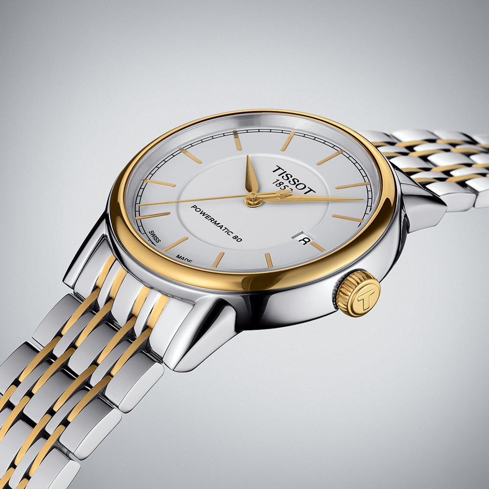 Tissot T Classic Carson Automatic White Dial Two Tone Steel Strap Watch for Men - T085.407.22.011.00 Buy Now By Tissot