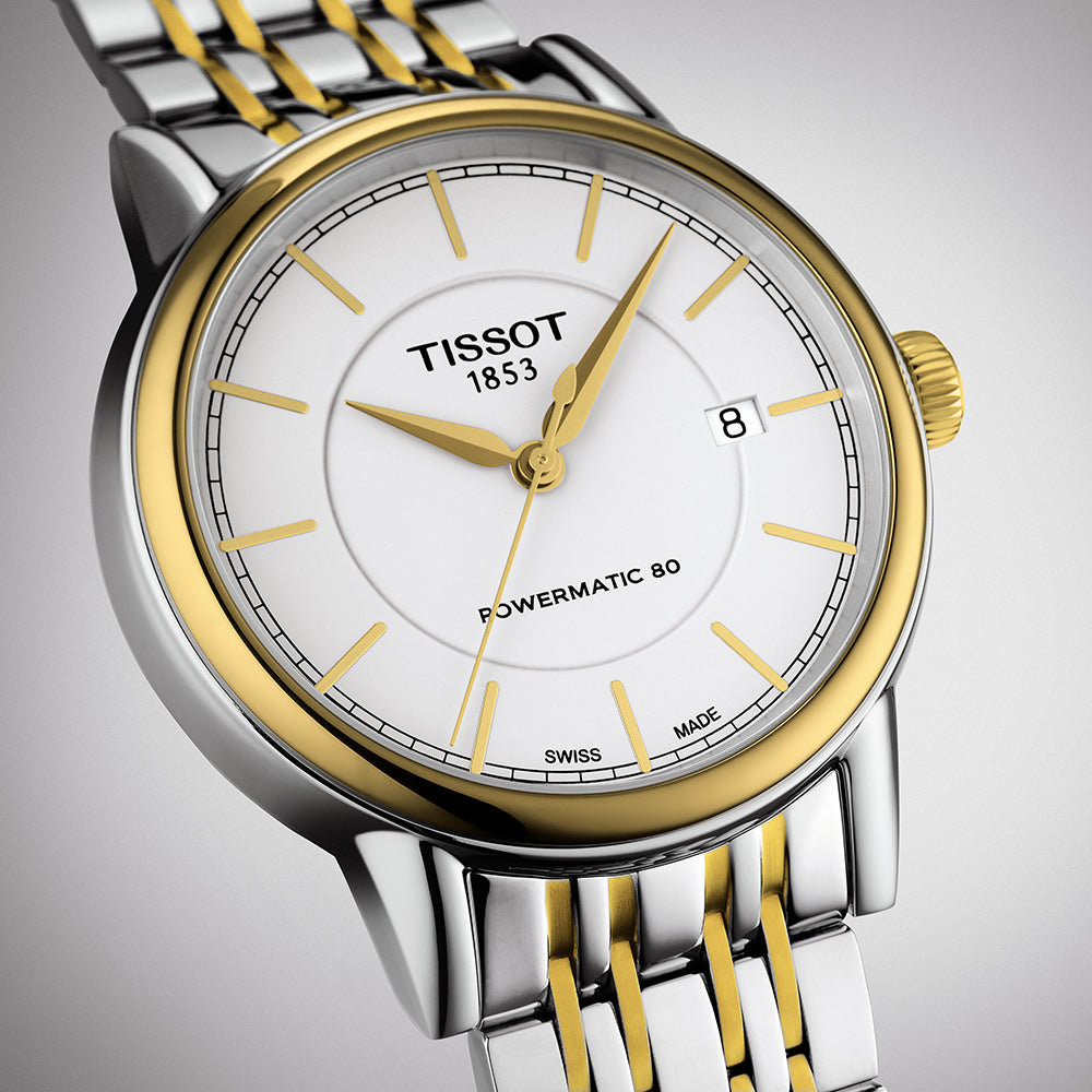 Tissot T Classic Carson Automatic White Dial Two Tone Steel Strap Watch for Men - T085.407.22.011.00 Buy Now By Tissot