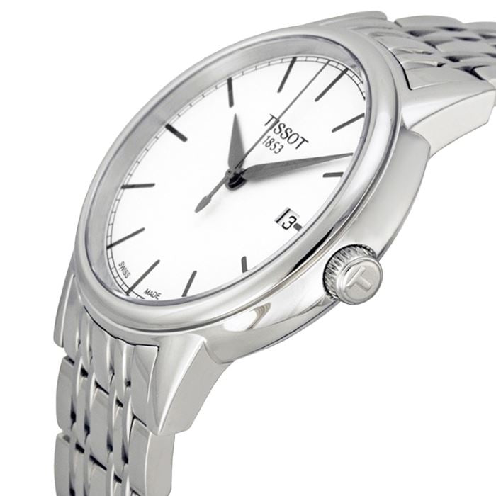 Tissot Carson Steel White Dial Silver Steel Strap Watch For Men - T085.410.11.011.00 Buy Now By Tissot
