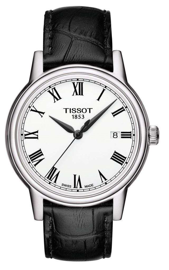Tissot T Classic Carson White Dial Black Leather Strap Watch for Men - T085.410.16.013.00 Buy Now By Tissot