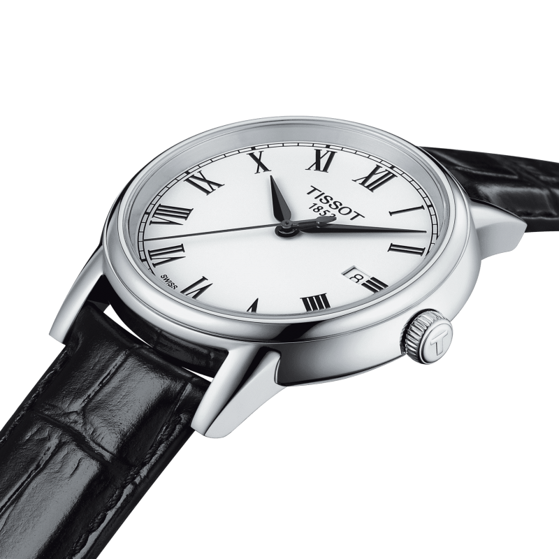 Tissot T Classic Carson White Dial Black Leather Strap Watch for Men - T085.410.16.013.00 Buy Now By Tissot
