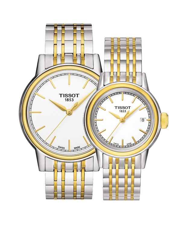 Tissot T Classic Carson Quartz White Dial Two Tone Steel Strap Watch for Men - T085.410.22.011.00 Buy Now By Tissot