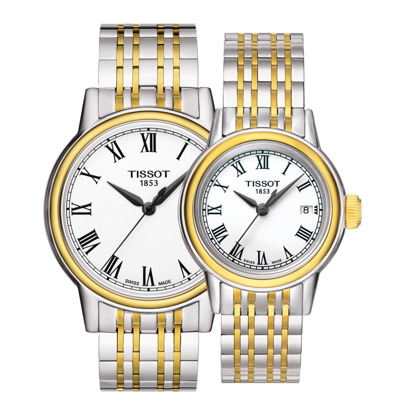 Tissot Carson Lady White Dial Two Tone Steel Strap Watch For Women - T085.210.22.013.00 Buy Now By Tissot