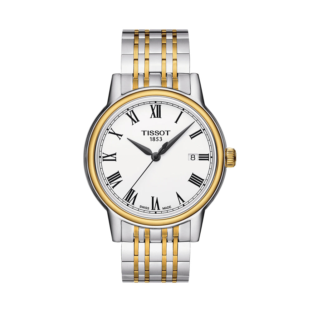Tissot T Classic Carson Quartz White Dial Two Tone Steel Strap Watch for Men - T085.410.22.013.00 Buy Now By Tissot
