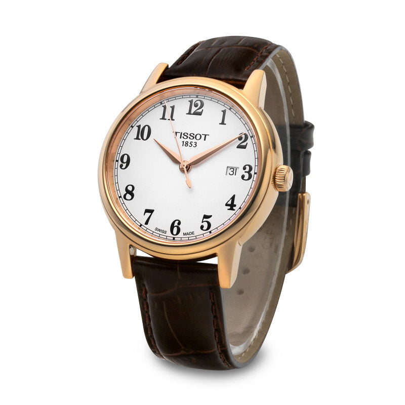 Tissot T Classic Carson Quartz White Dial Brown Leather Strap Watch for Men - T085.410.36.012.00 Buy Now By Tissot