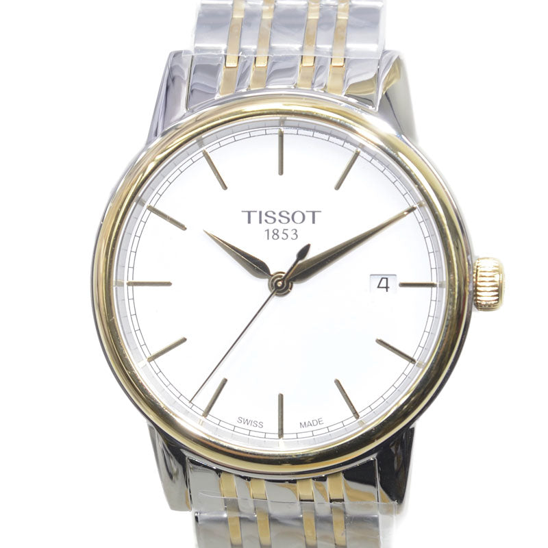 Tissot T Classic Carson Quartz White Dial Two Tone Steel Strap Watch for Men - T085.410.22.011.00 Buy Now By Tissot