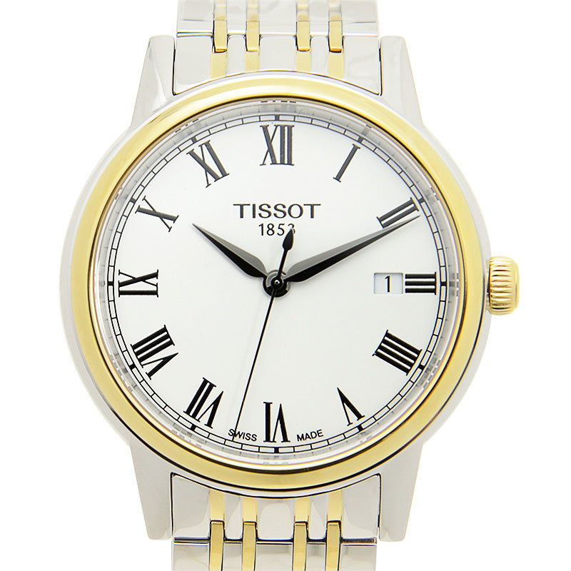 Tissot T Classic Carson Quartz White Dial Two Tone Steel Strap Watch for Men - T085.410.22.013.00 Buy Now By Tissot