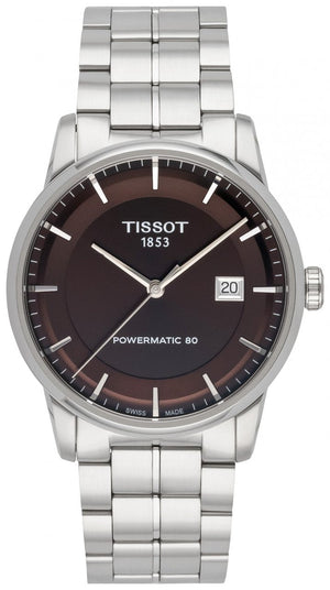 Tissot Luxury Powermatic 80 Brown Dial Silver Steel Strap Watch For Men - T086.407.11.291.00 Buy Now By Tissot