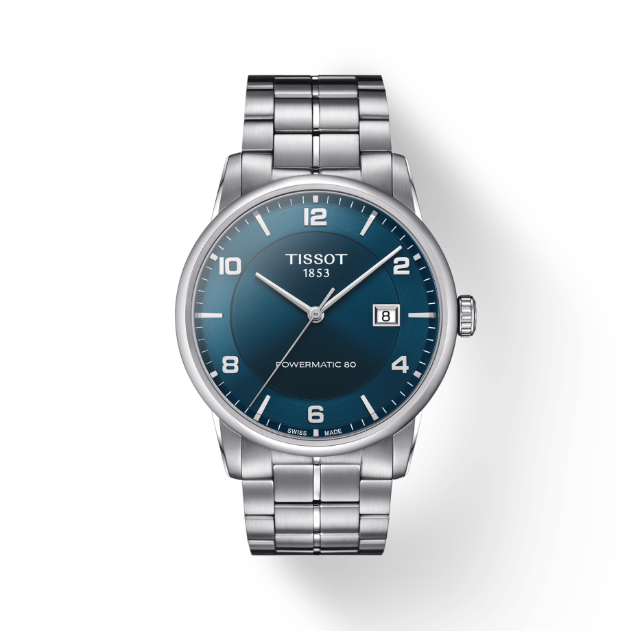 Tissot Luxury Powermatic 80 Blue Dial Silver Steel Strap Watch For Men - T086.407.11.047.00 Buy Now By Tissot