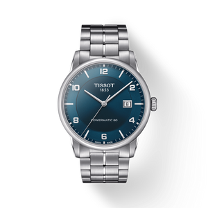 Tissot Luxury Powermatic 80 Blue Dial Silver Steel Strap Watch For Men - T086.407.11.047.00 Buy Now By Tissot