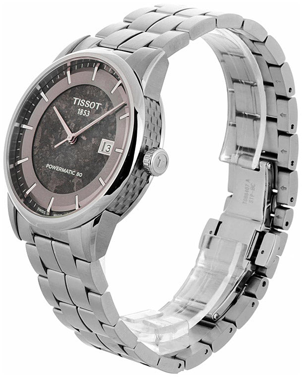Tissot Luxury Powermatic 80 Anthracite Grey Dial Silver Steel Strap Watch For Men - T086.407.11.061.10 Buy Now By Tissot
