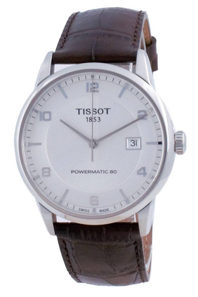 Tissot Luxury Powermatic 80 Silver Dial Brown Leather Strap Watch For Men - T086.407.16.037.00 Buy Now By Tissot