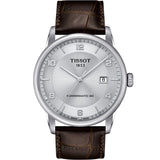 Tissot Luxury Powermatic 80 Silver Dial Brown Leather Strap Watch For Men - T086.407.16.037.00 Buy Now By Tissot