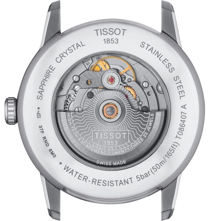 Tissot Luxury Powermatic 80 Black Dial Black Leather Strap Watch For Men - T086.407.16.057.00 Buy Now By Tissot