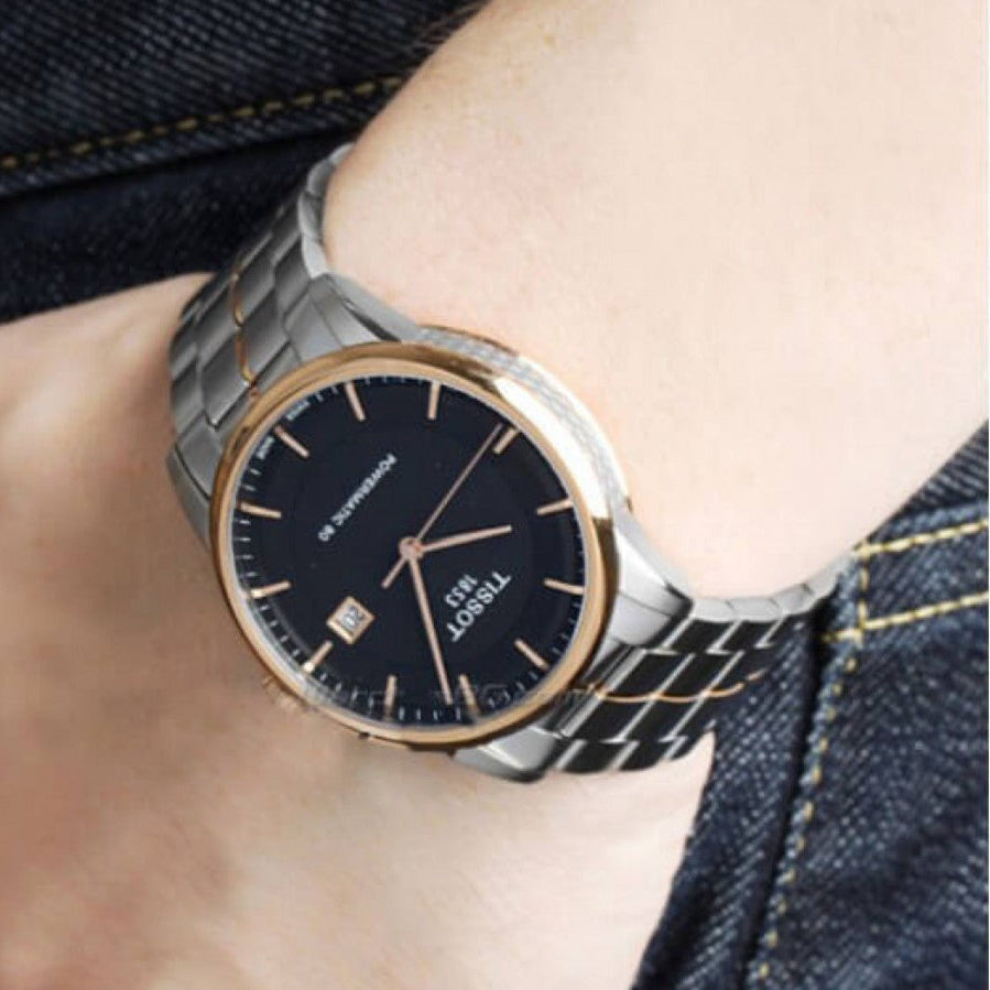 Tissot Luxury Powermatic 80 Black Dial Silver Steel Strap Watch For Men - T086.407.22.051.00 Buy Now By Tissot