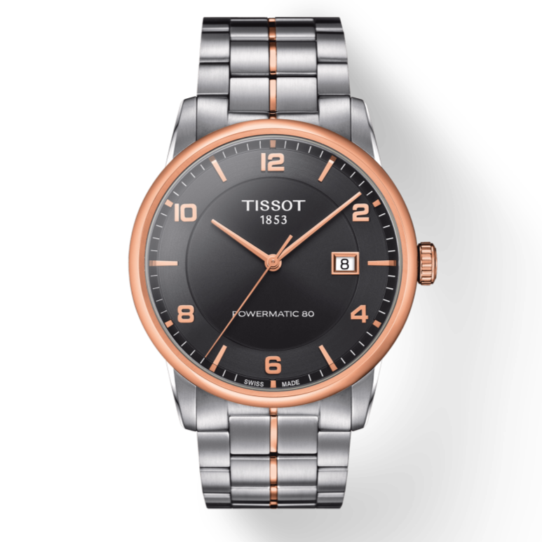Tissot T Classic Luxury Powermatic 80 Black Dial Silver Steel Strap Watch For Men - T086.407.22.067.00 Buy Now By Tissot