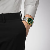 Tissot Luxury Powermatic 80 Green Dial Silver Steel Strap Watch For Men - T086.407.22.097.00 Buy Now By Tissot