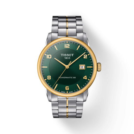 Tissot Luxury Powermatic 80 Green Dial Silver Steel Strap Watch For Men - T086.407.22.097.00 Buy Now By Tissot