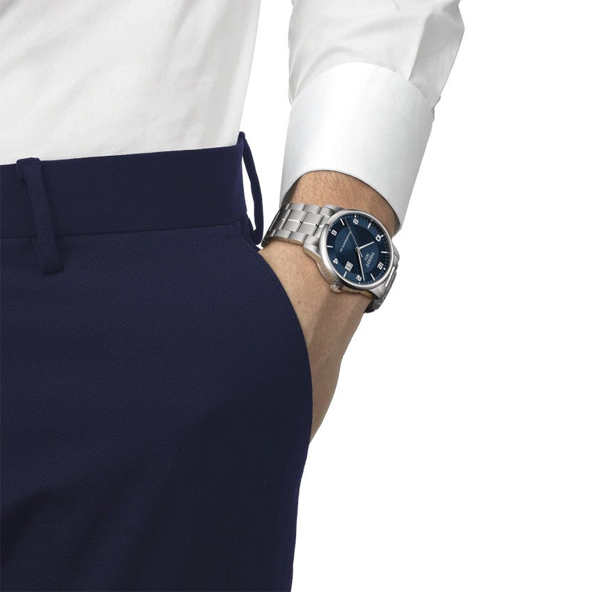 Tissot Luxury Powermatic 80 Blue Dial Silver Steel Strap Watch For Men - T086.407.11.041.00 Buy Now By Tissot