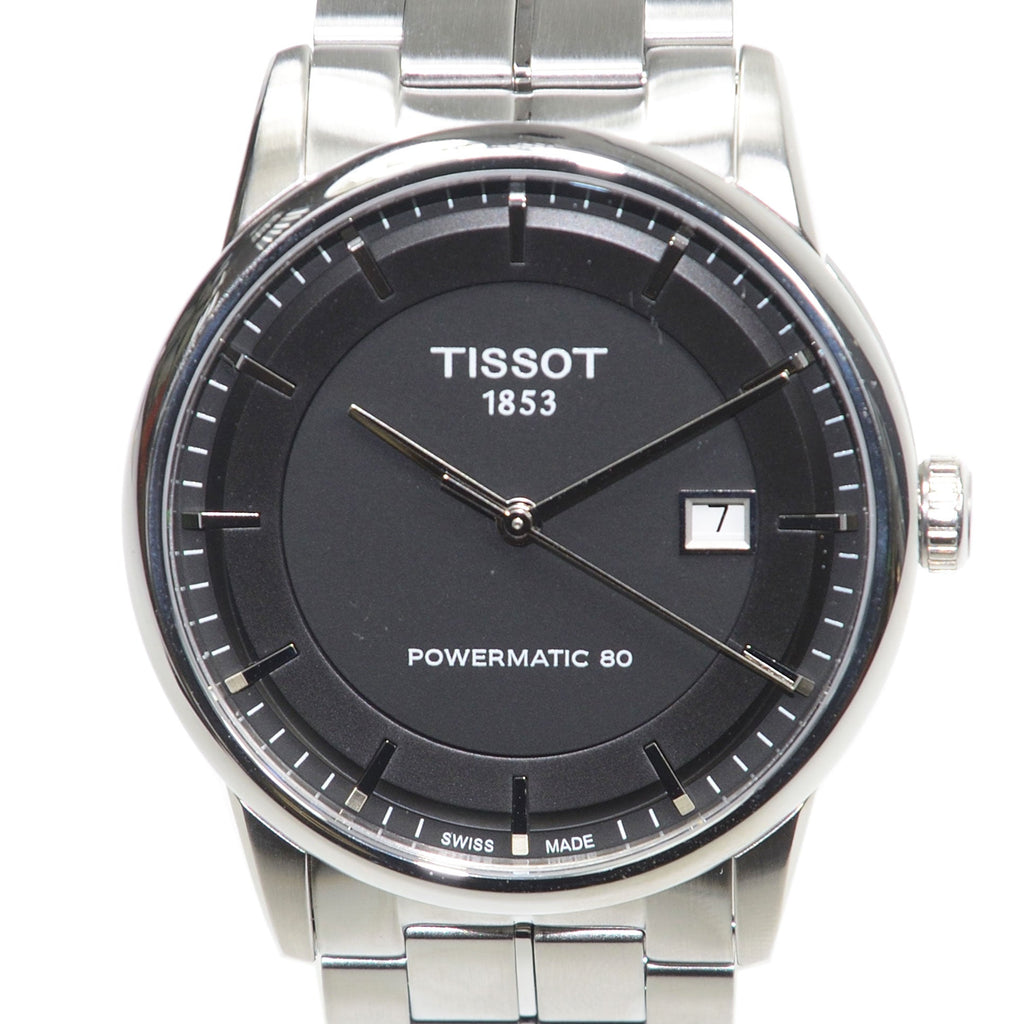 Tissot Luxury Powermatic 80 Black Dial Silver Steel Strap Watch For Men - T086.407.11.051.00 Buy Now By Tissot