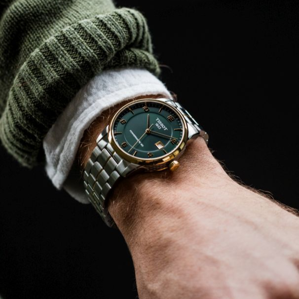 Tissot Luxury Powermatic 80 Green Dial Silver Steel Strap Watch For Men - T086.407.22.097.00 Buy Now By Tissot