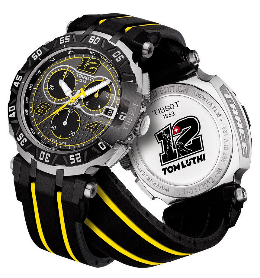 Tissot T Race Thomas Luthi Chronograph Grey Dial Black Rubber Strap Watch For Men - T092.417.27.067.00 Buy Now By Tissot