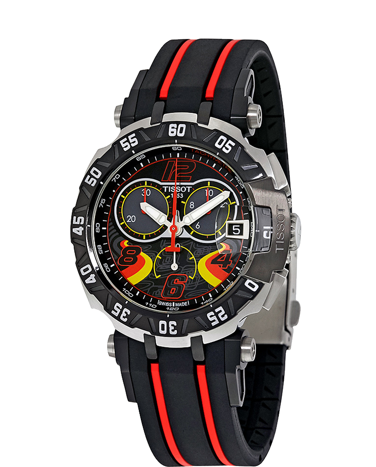 Tissot T Race Chronograph Stefan Bradl Special Edition Black Dial Black Rubber Strap Watch for Men - T092.417.27.057.02 Buy Now By Tissot