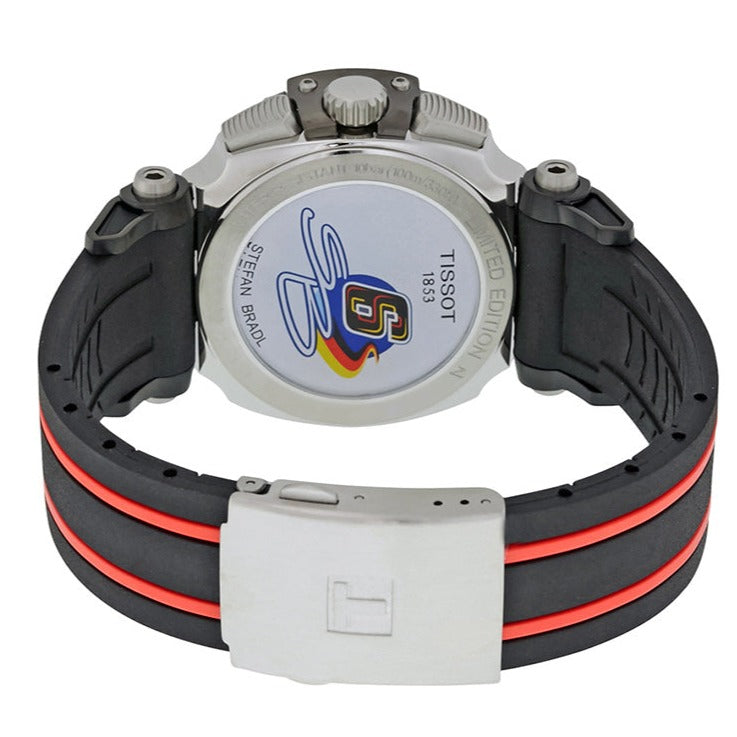 Tissot T Race Chronograph Stefan Bradl Special Edition Black Dial Black Rubber Strap Watch for Men - T092.417.27.057.02 Buy Now By Tissot