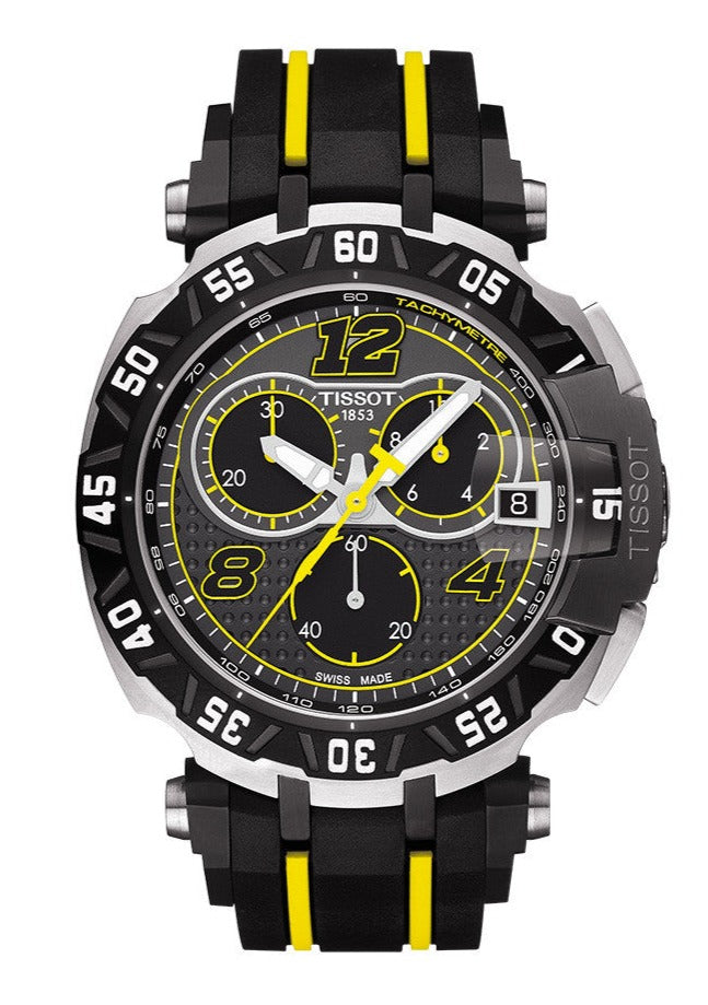Tissot T Race Thomas Luthi Chronograph Grey Dial Black Rubber Strap Watch For Men - T092.417.27.067.00 Buy Now By Tissot