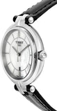 Tissot T Lady Flamingo Mother of Pearl White Dial Black Leather Strap Watch for Women - T094.210.16.111.00 Buy Now By Tissot