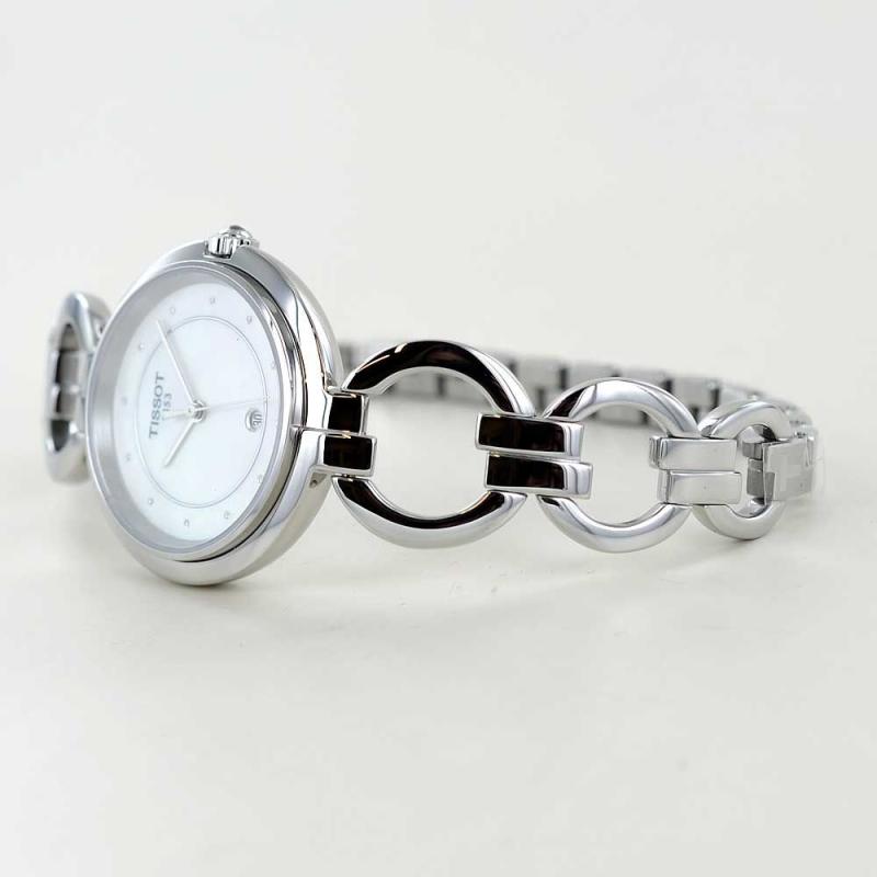 Tissot T Trend Flamingo Mother of Pearl Dial Silver Steel Strap Watch for Women - T094.210.11.116.00 Buy Now By Tissot