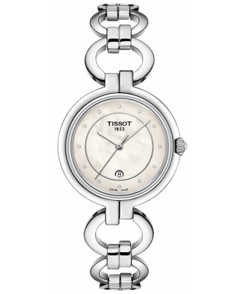 Tissot T Trend Flamingo Mother of Pearl Dial Silver Steel Strap Watch for Women - T094.210.11.116.00 Buy Now By Tissot