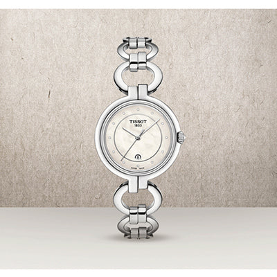 Tissot T Trend Flamingo Mother of Pearl Dial Silver Steel Strap Watch for Women - T094.210.11.116.00 Buy Now By Tissot