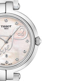 Tissot T Trend Flamingo Valentines Mother of Pearl White Dial White Leather Strap Watch For Women - T094.210.16.111.01 Buy Now By Tissot