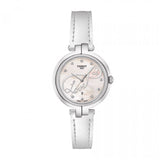 Tissot T Trend Flamingo Valentines Mother of Pearl White Dial White Leather Strap Watch For Women - T094.210.16.111.01 Buy Now By Tissot