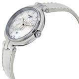 Tissot T Trend Flamingo Valentines Mother of Pearl White Dial White Leather Strap Watch For Women - T094.210.16.111.01 Buy Now By Tissot