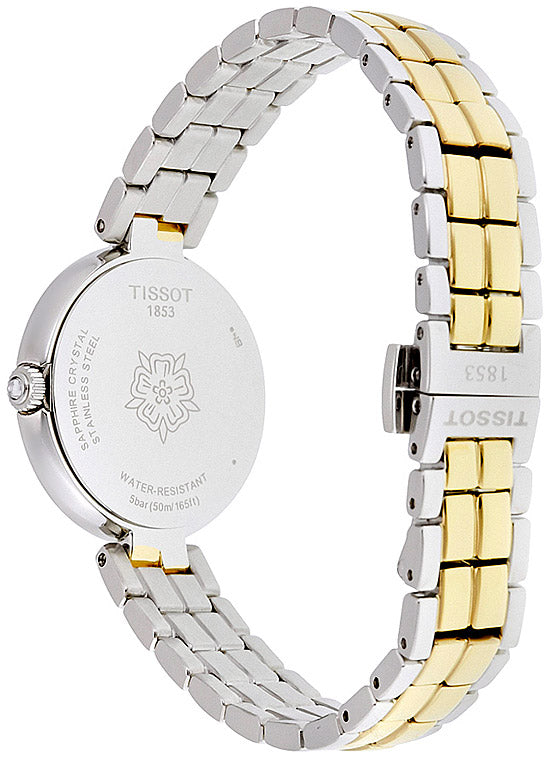Tissot Flamingo Mother of Pearl White Dial Two Tone Steel Strap Watch For Women - T094.210.22.111.01 Buy Now By Tissot