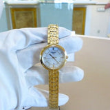 Tissot Flamingo Mother of Pearl White Dial Gold Steel Strap Watch For Women - T094.210.33.111.00 Buy Now By Tissot